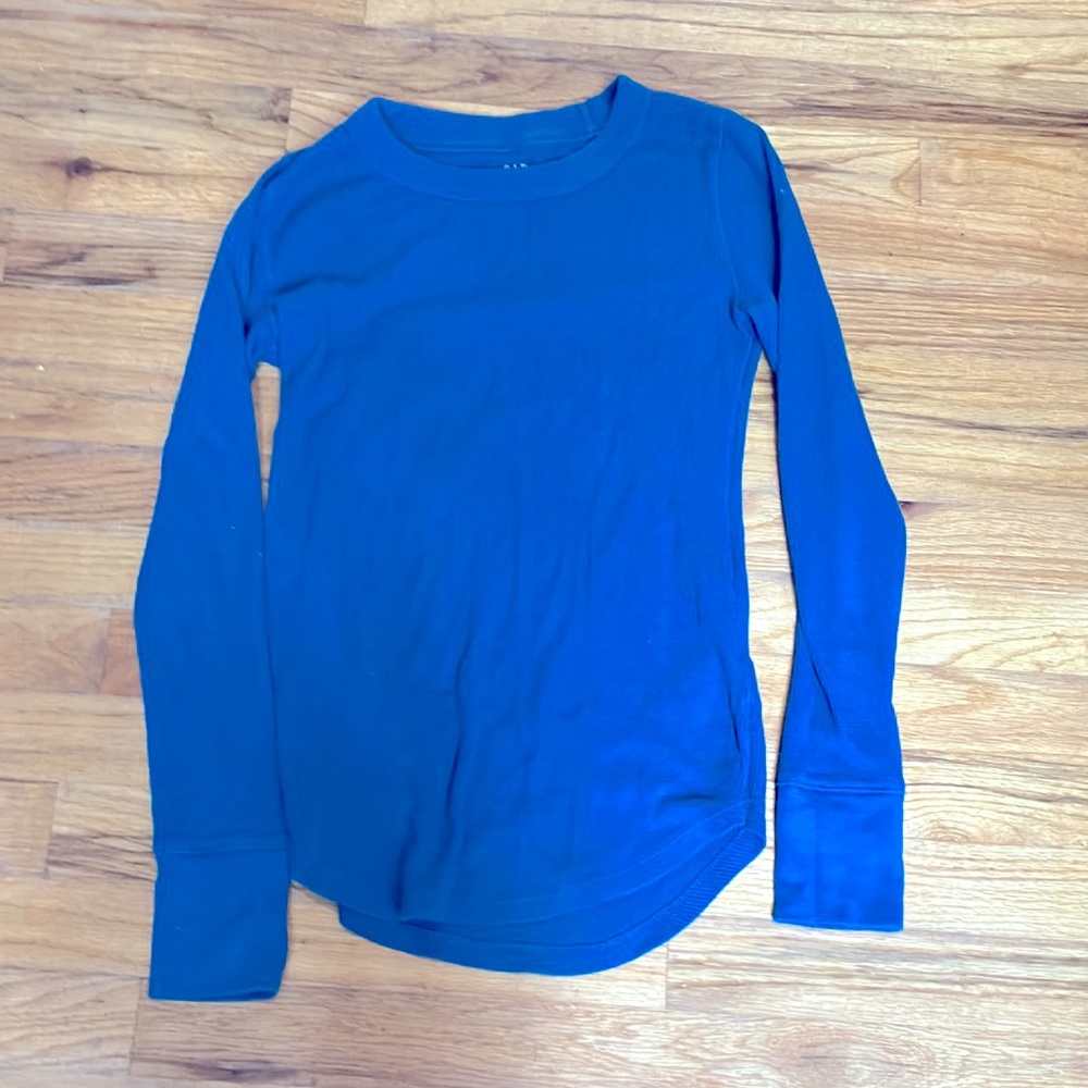 Turquoise GAP long sleeved fitted shirt